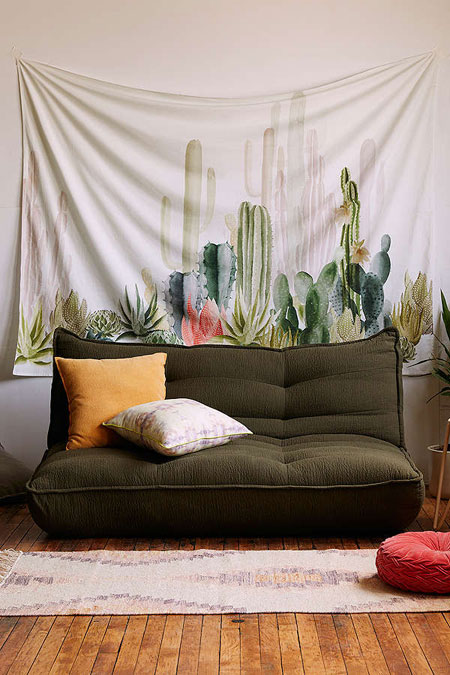 tenture murale cactus imprimé